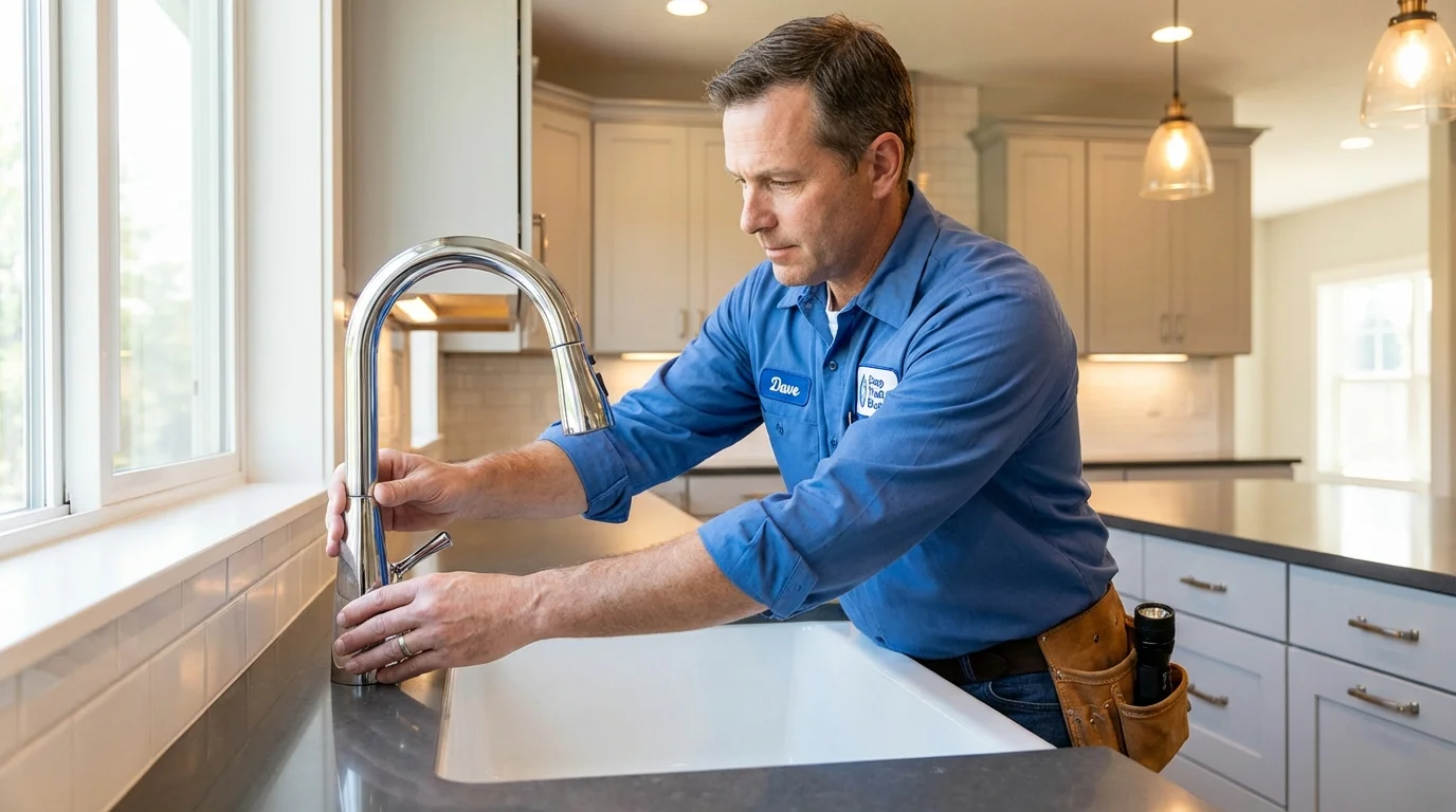 Kitchen faucet installation by Johns Plumbing LLC in Elk River